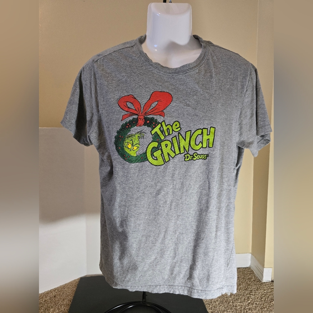 Vintage Dr. Seuss The Grinch Stole Christmas Gray T-Shirt Men's Size Medium
